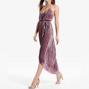 Lucky Brand Mauve Velvet Midi Dress